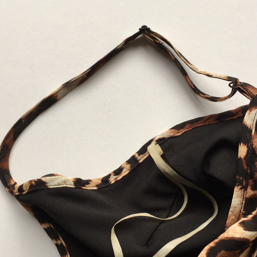 Streetwear Society Maxi Dress Size Small Leopard Print Mini Lined Sheer Fabric - Picture 4 of 12